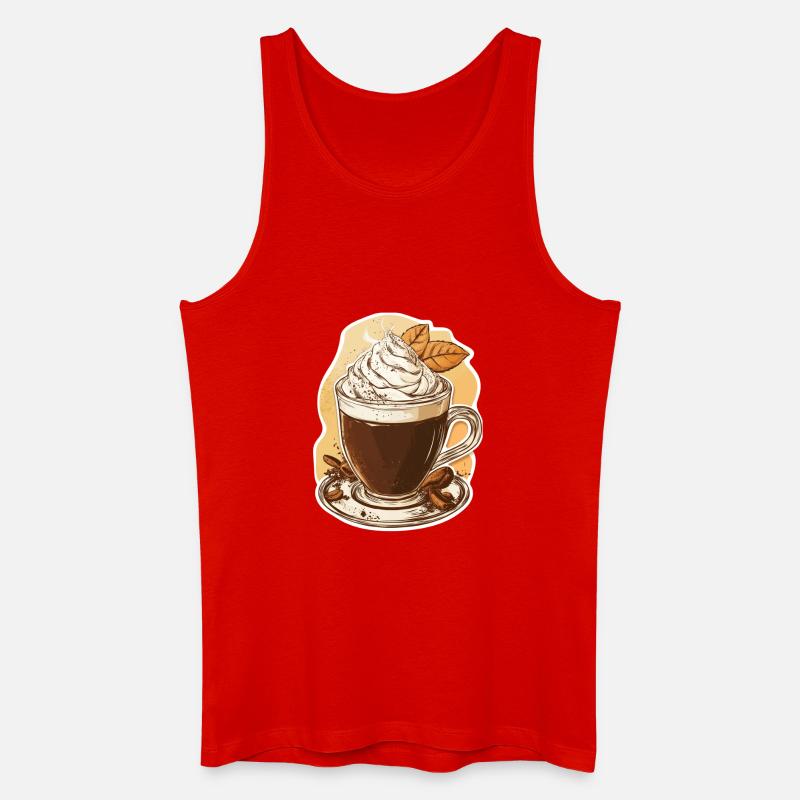 Kaffee - Männer Bio Tank Top - Rot