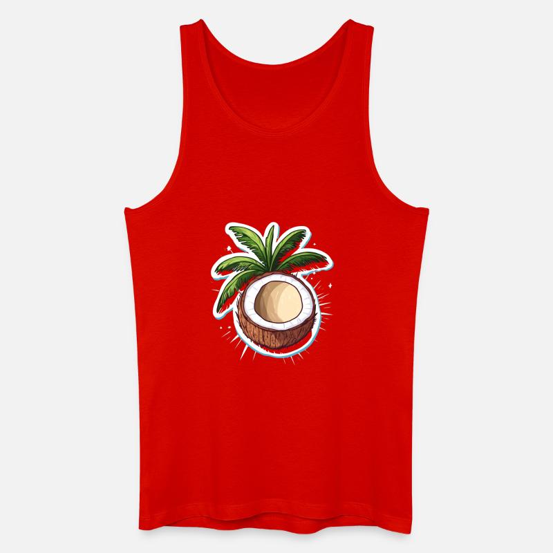 Kokosnuss Coconut - Männer Bio Tank Top - Rot