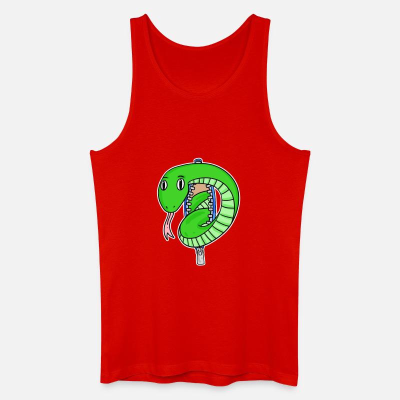 Niedliche Schlange - Männer Bio Tank Top - Rot