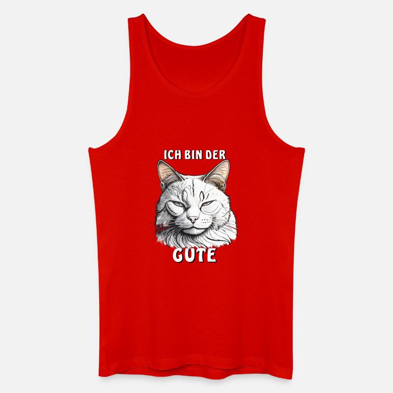 KATZE ICH BIN DER GUTE - Männer Bio Tank Top - Rot