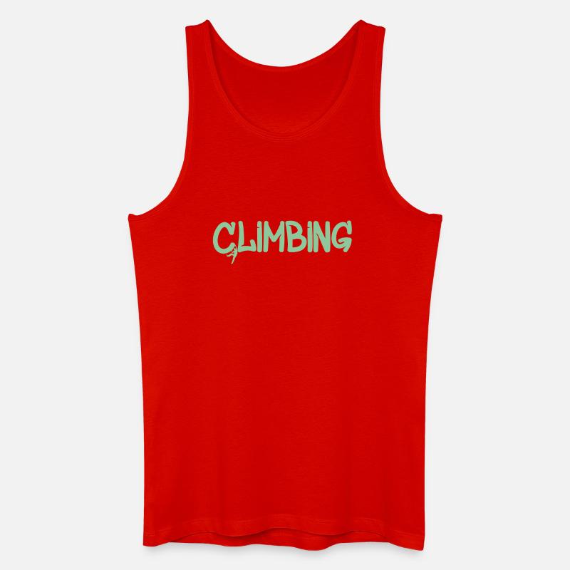 Klettergraffiti: Climbing Logo - Männer Bio Tank Top - Rot