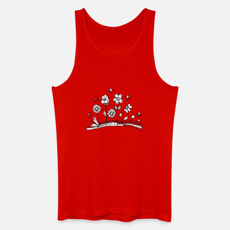 Blumen - Männer Bio Tank Top - Rot