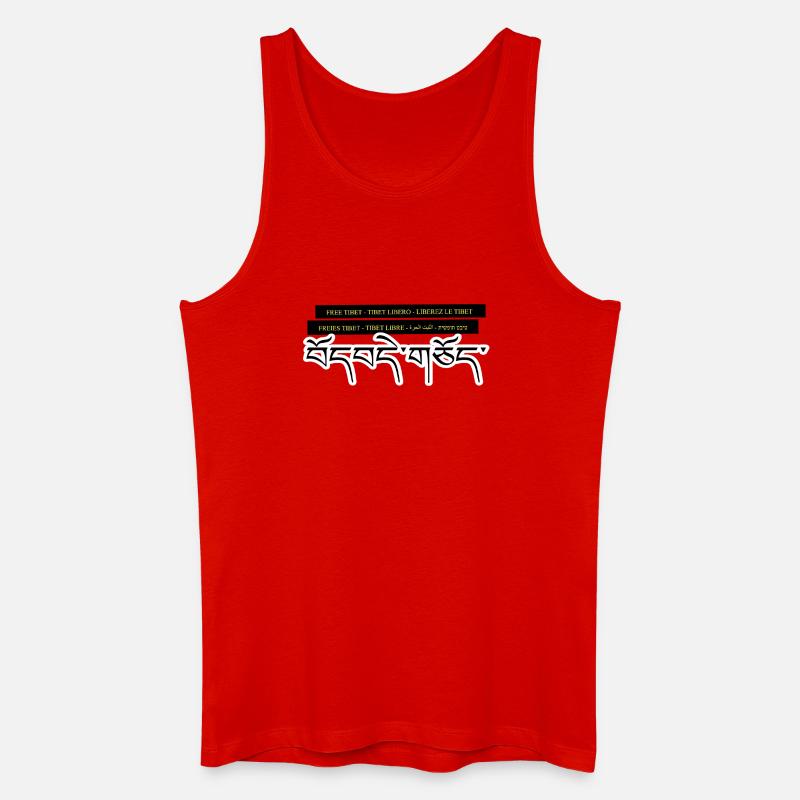 Multi Tibet - Männer Bio Tank Top - Rot