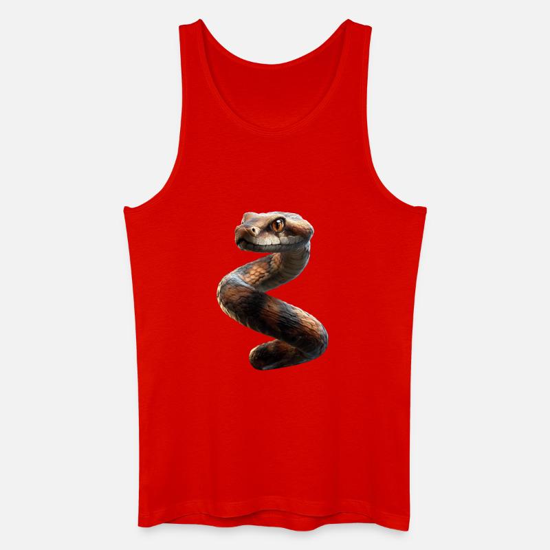 Schlange Python Kobra Klapperschlange Schlangen - Männer Bio Tank Top - Rot