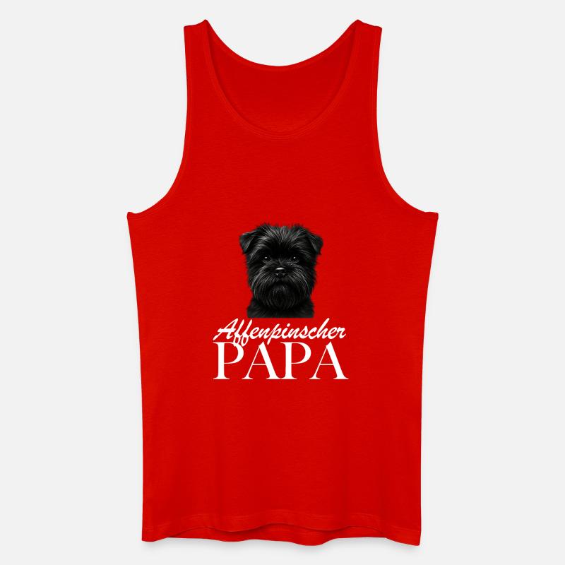 Hundefoto mit schnellem Schnauzer Blick - Männer Bio Tank Top - Rot