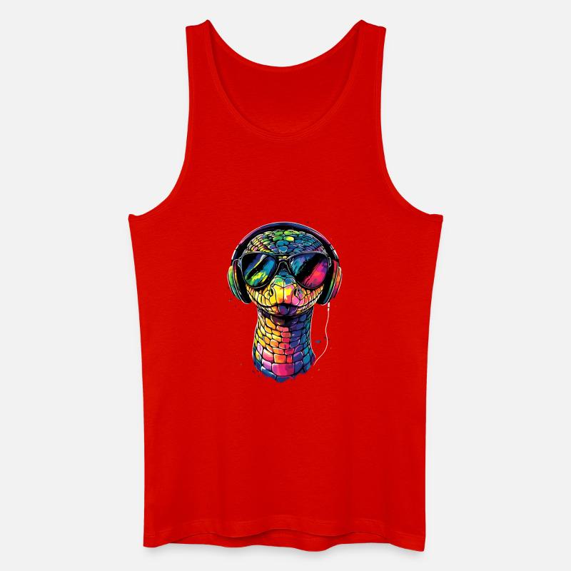 Schlange Python Kobra Klapperschlange Schlangen - Männer Bio Tank Top - Rot