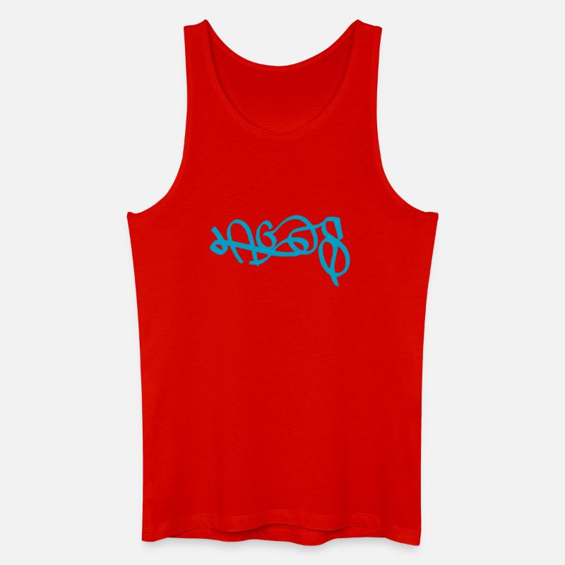 Abstrakter Lagos -Graffiti-Design - Männer Bio Tank Top - Rot