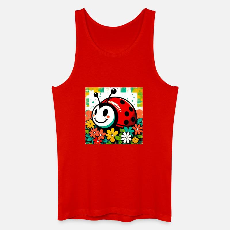 Marienkäfer - Männer Bio Tank Top - Rot