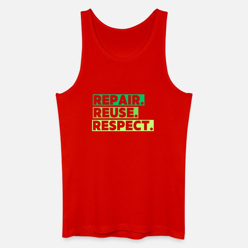 Ein ökologisches Thema mit einer Botschaft - Männer Bio Tank Top - Rot