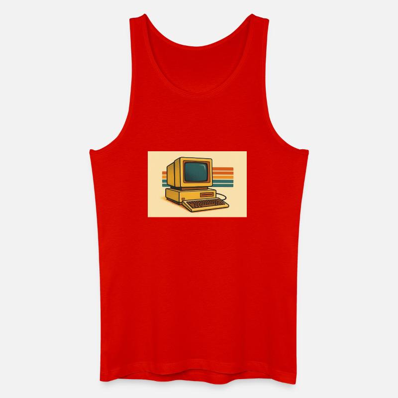 Retro Computer 80er - Männer Bio Tank Top - Rot