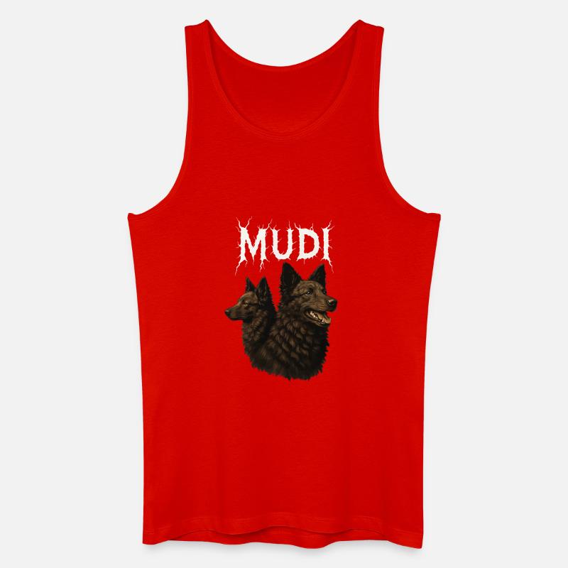 Mudi - Männer Bio Tank Top - Rot