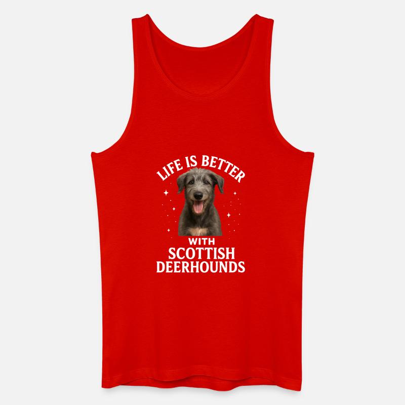 Scottish Deerhound - Männer Bio Tank Top - Rot