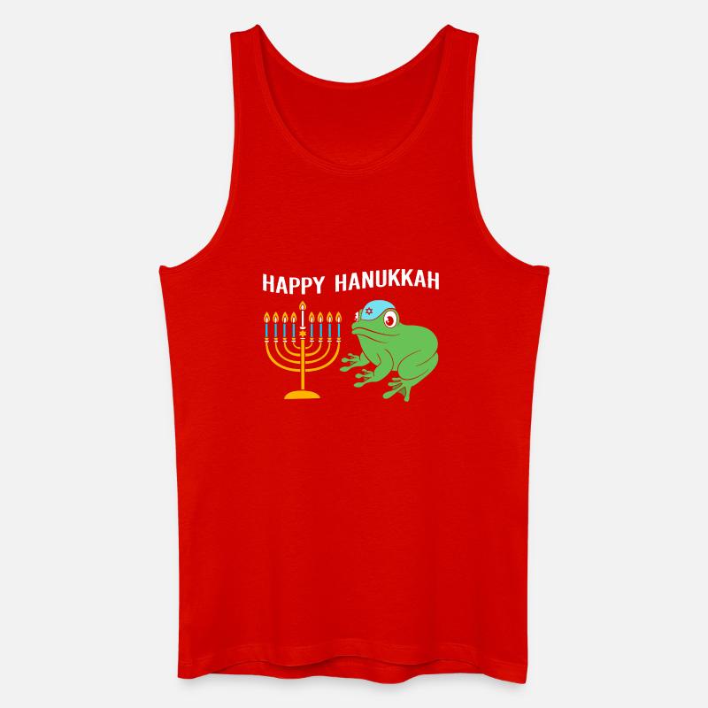 Hanoukka Hanoukka Hanoukka Grenouille - Débardeur bio Homme - rouge