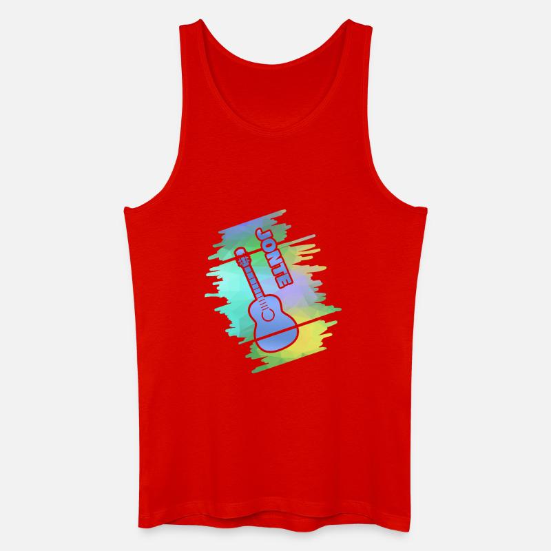 Guitar Jonte - Männer Bio Tank Top - Rot
