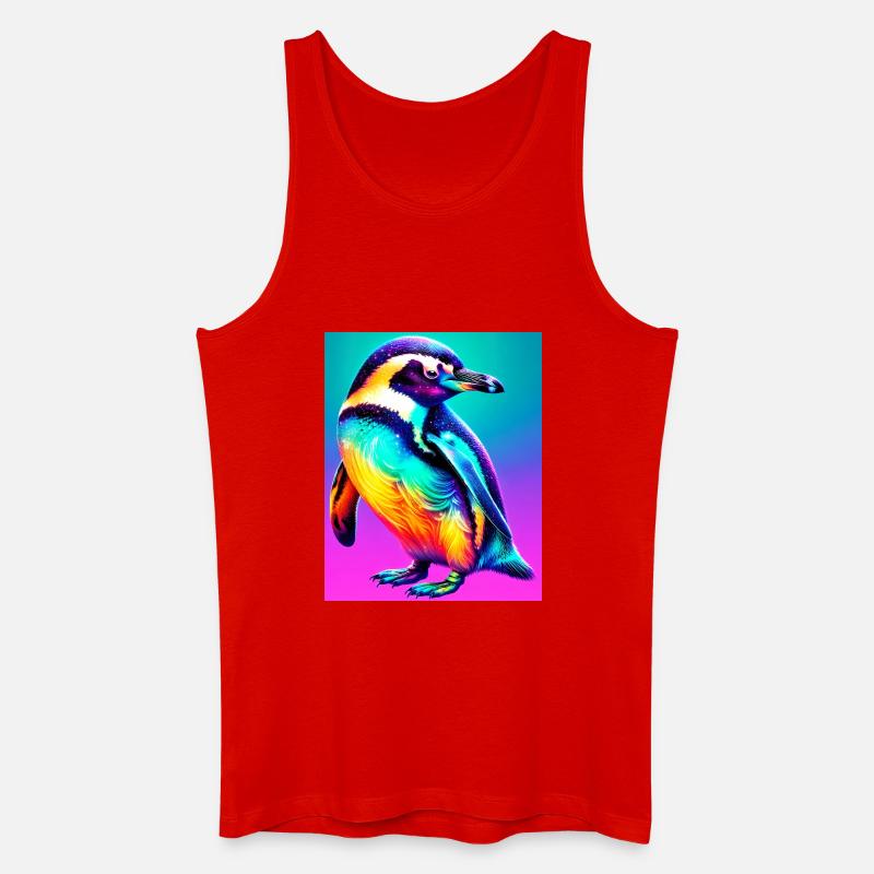 Pinguin - Männer Bio Tank Top - Rot