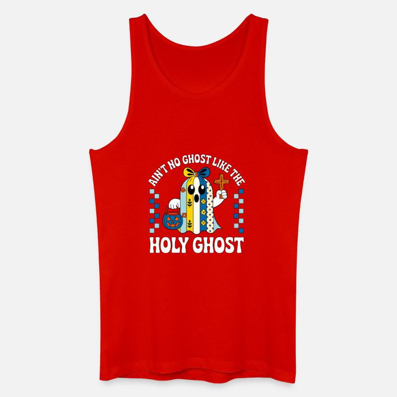 Ain't_No_Ghost_Like_The_Holy_Ghost - Männer Bio Tank Top - Rot