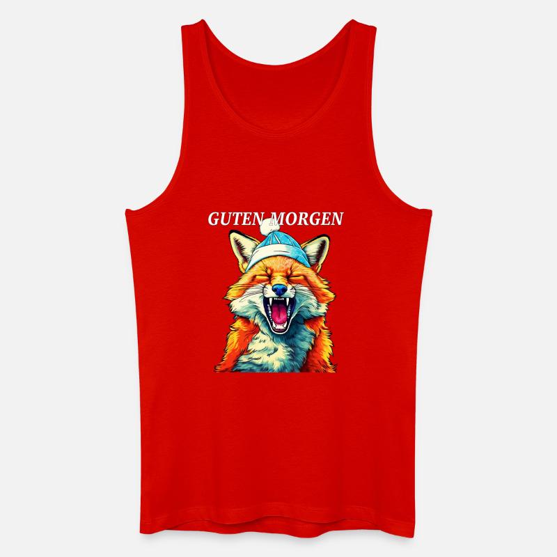 FUCHS GUTEN MORGEN - Männer Bio Tank Top - Rot