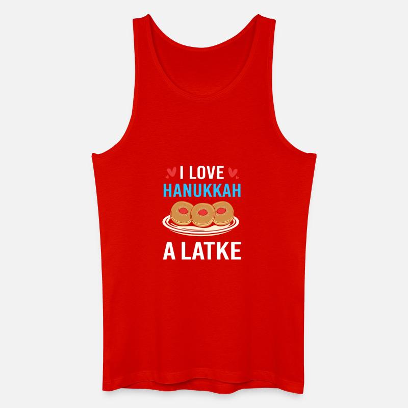 Hanoukka Hanoukka Hanoukka - Débardeur bio Homme - rouge