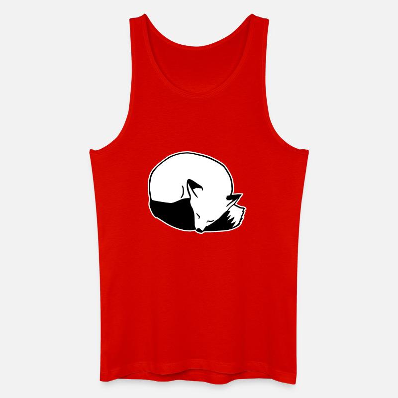 Fuchs schlafend: Niedlich, Kawaii & Comic Stil - Männer Bio Tank Top - Rot