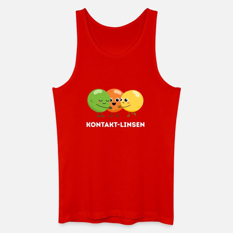 Kontakt-Linsen – Süßer Sprachwitz - Männer Bio Tank Top - Rot