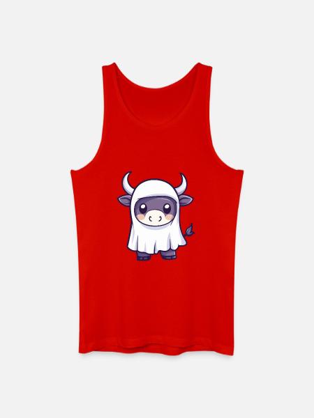 Bull Halloween Ghost - Men’s Organic Tank Top - red
