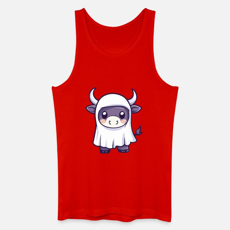 Stier Halloween Geist - Männer Bio Tank Top - Rot