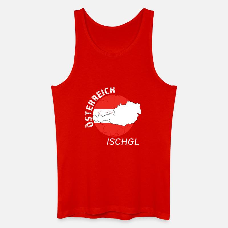 Ischgl - Männer Bio Tank Top - Rot