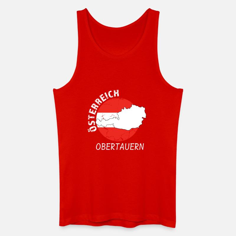 Obertauern - Männer Bio Tank Top - Rot