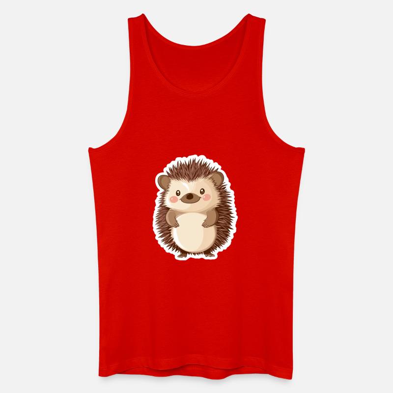 Igel - Männer Bio Tank Top - Rot