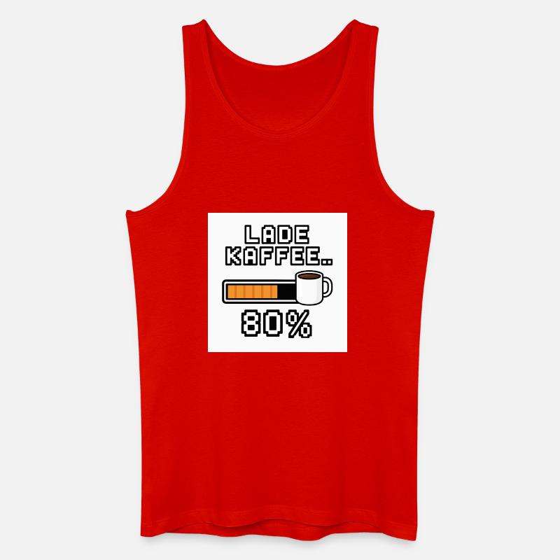 Lade Kaffee 80% - Männer Bio Tank Top - Rot