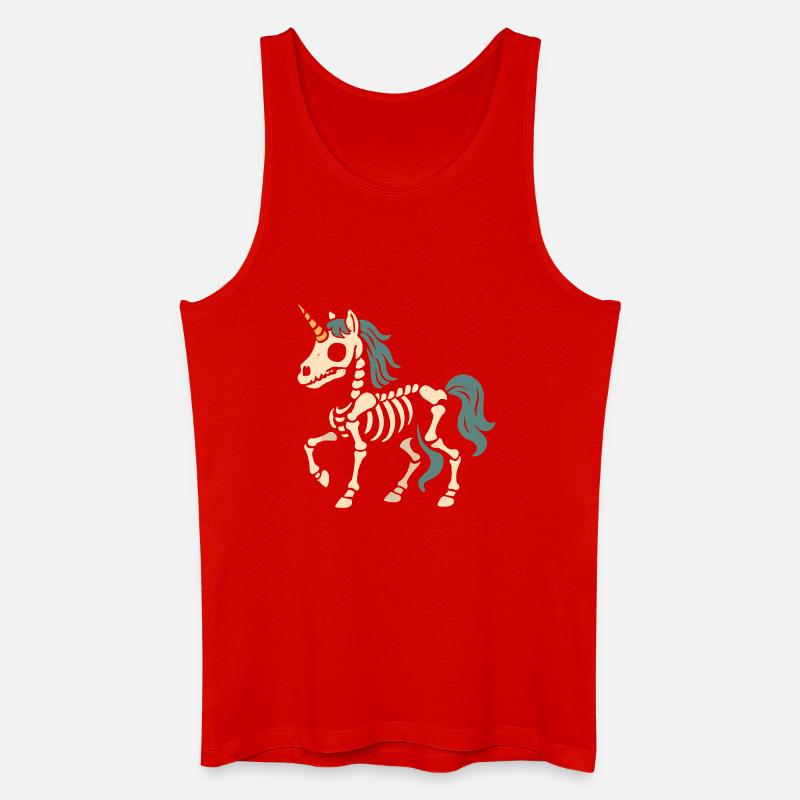 Pastell-Einhorn Skelett - Männer Bio Tank Top - Rot