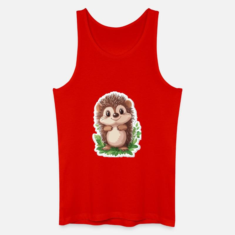 Igel - Männer Bio Tank Top - Rot