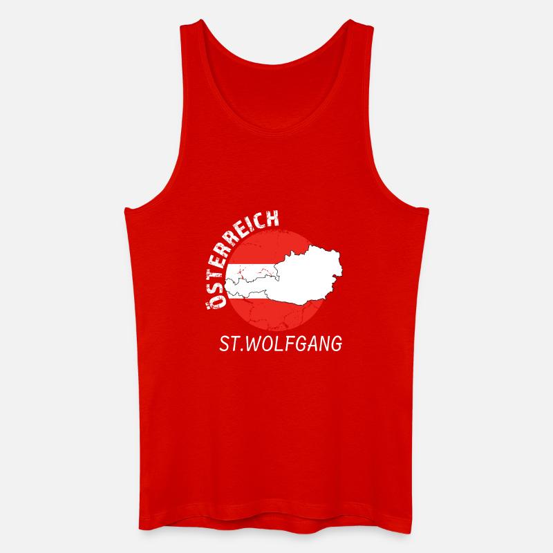 St. Wolfgang  - Männer Bio Tank Top - Rot