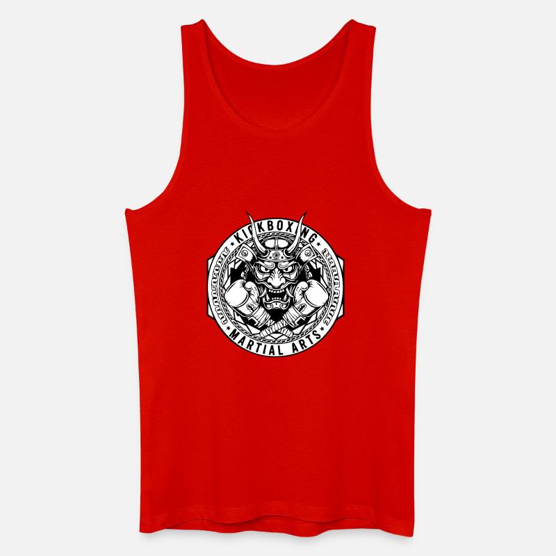 Kickbox Emblem Dämonenmaske - Männer Bio Tank Top - Rot