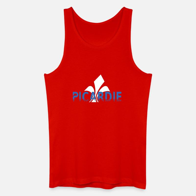 Picardie Fleur de lis Stilisiert - Männer Bio Tank Top - Rot