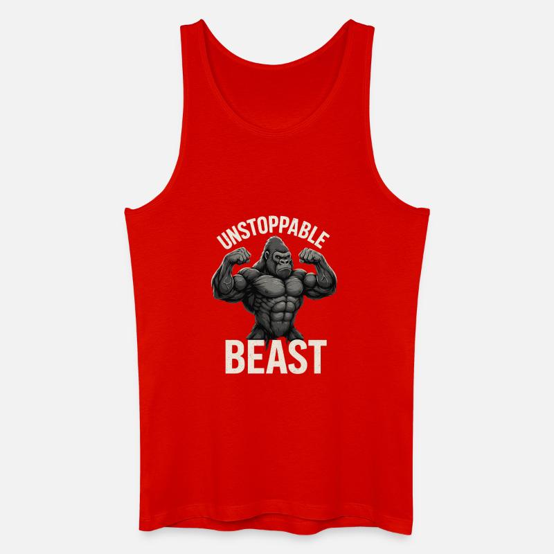 Unstoppable Beast Gorilla - Männer Bio Tank Top - Rot