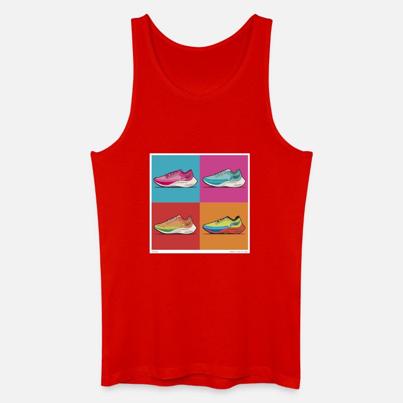 Pop Art Trainer - Männer Bio Tank Top - Rot