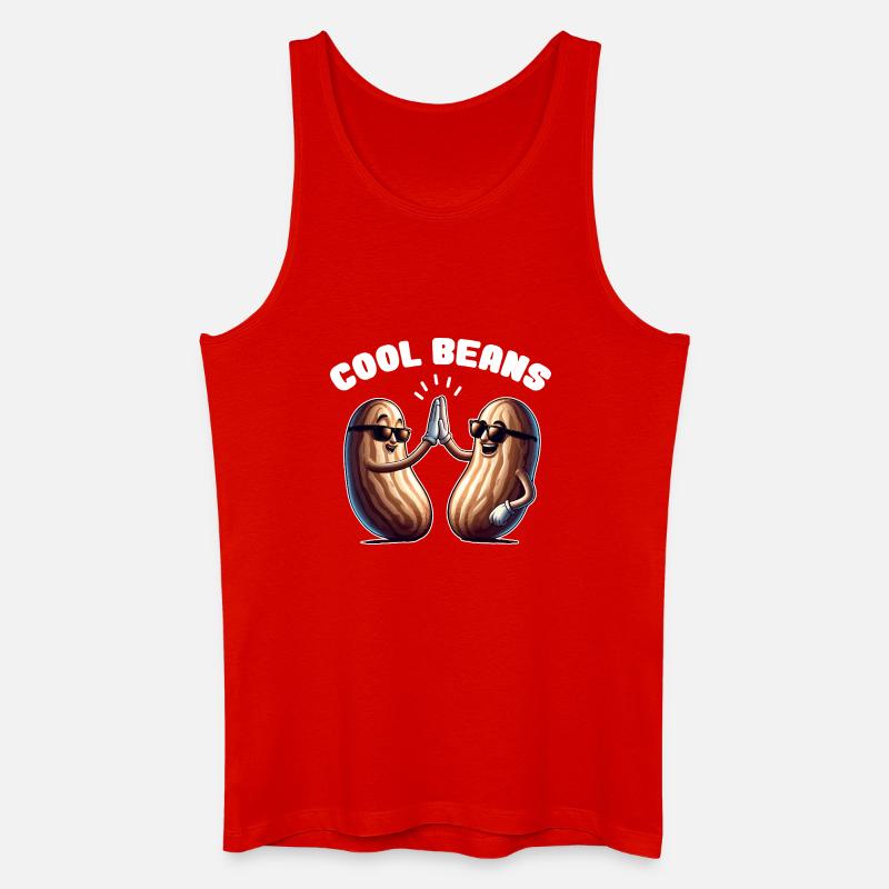 High Five Plug-in-Bohnen - Männer Bio Tank Top - Rot