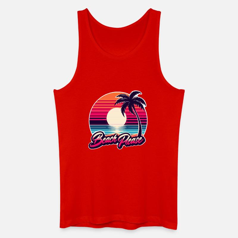 Strand Sunset Beach Bitte - Männer Bio Tank Top - Rot