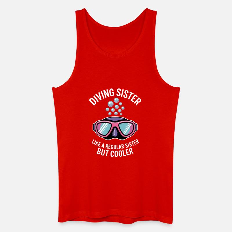 Tauchen Spruch Mädchen Lustiges Tauchen Geschenk - Männer Bio Tank Top - Rot