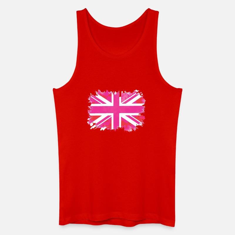 Pink Union Jack - Männer Bio Tank Top - Rot