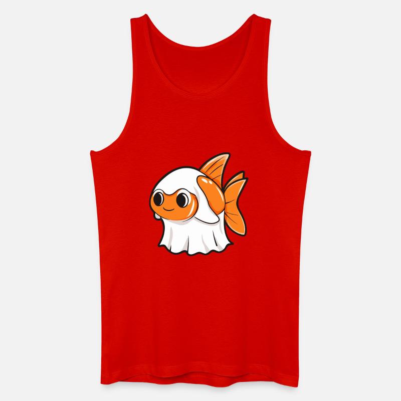 Goldfisch Halloween Geist - Männer Bio Tank Top - Rot