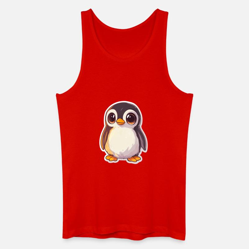 Pinguin - Männer Bio Tank Top - Rot