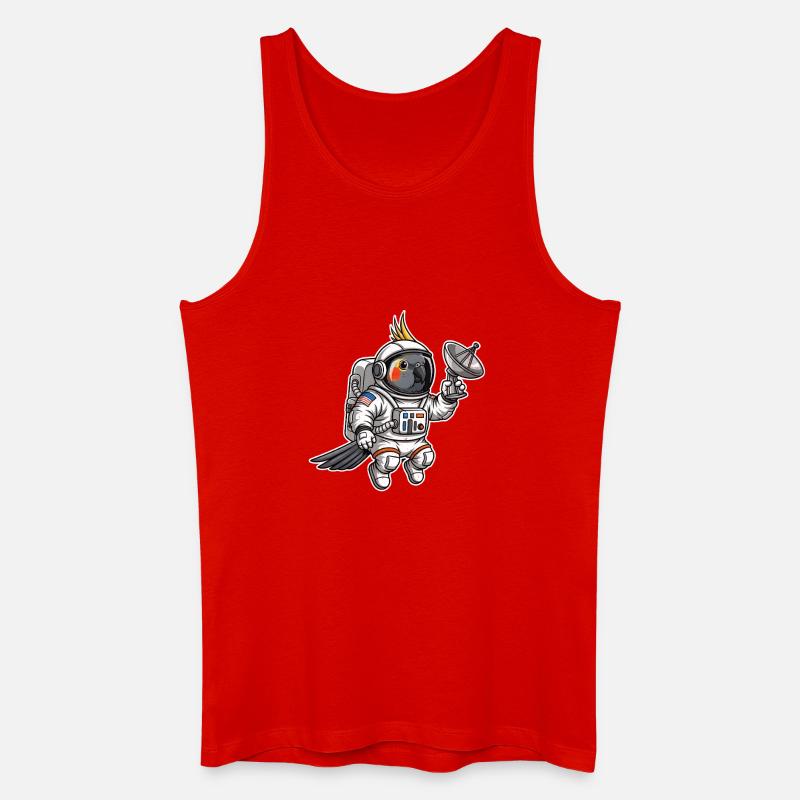 oiseau de l’espace astronaute calopsitte - Débardeur bio Homme - rouge