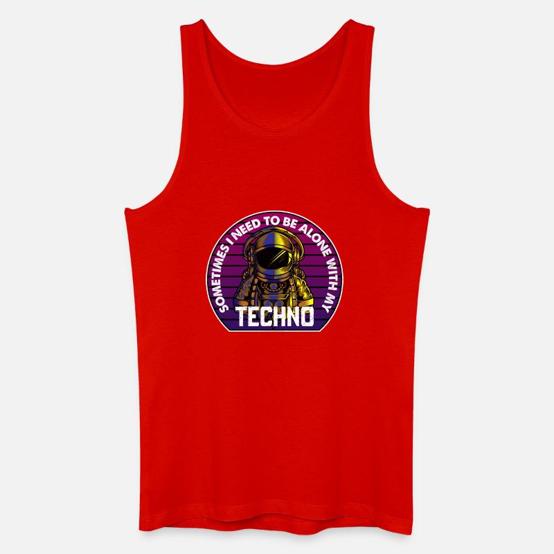 Techno Astronaut Circle Abzeichen - Männer Bio Tank Top - Rot