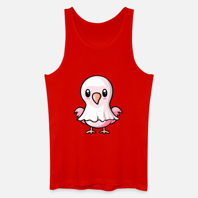 Flamingo Halloween Geist - Männer Bio Tank Top - Rot