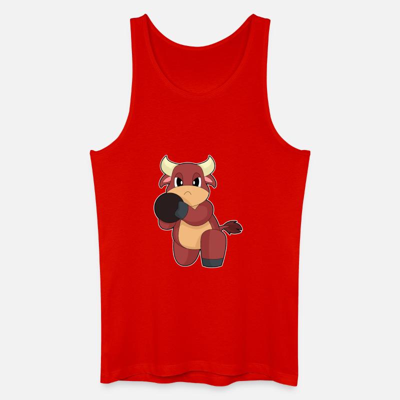 Stier Bowling Bowlingkugel - Männer Bio Tank Top - Rot