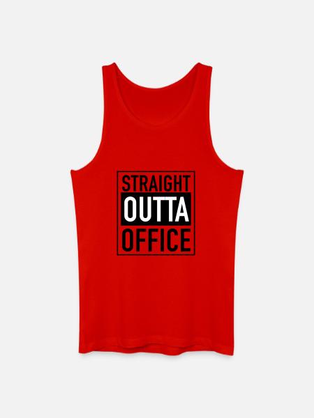 Straight outta office - Men’s Organic Tank Top - red