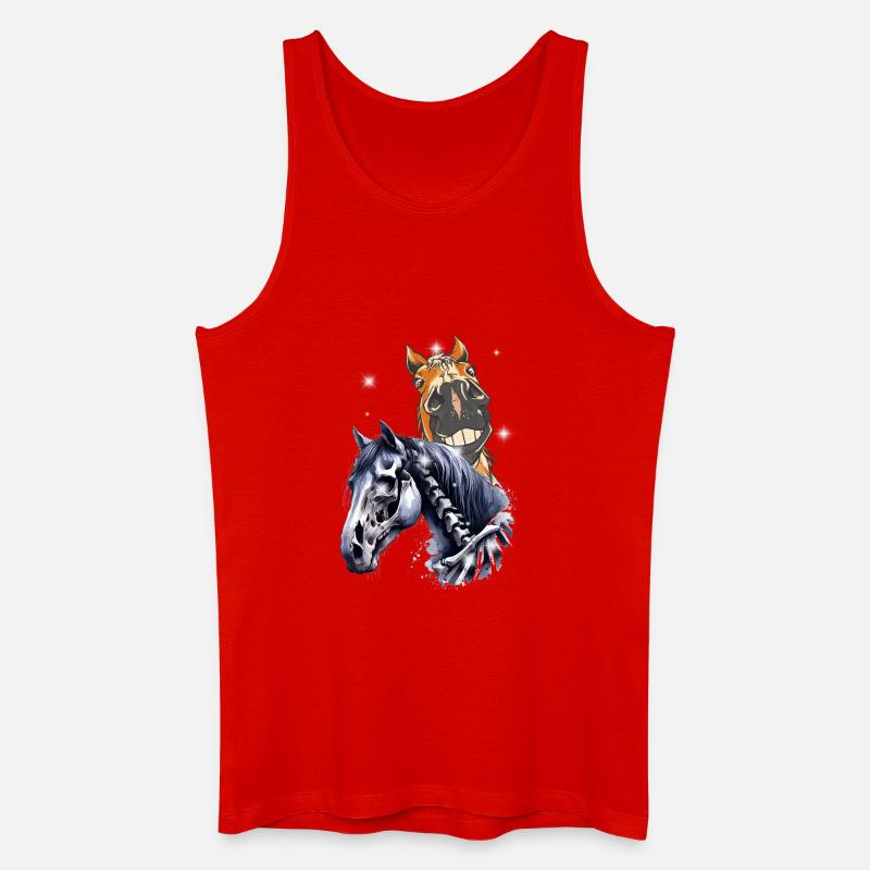 Halloween Pferd Pferde - Männer Bio Tank Top - Rot