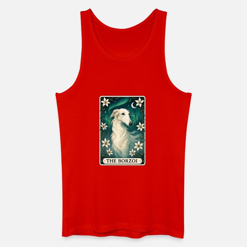 Borzoi - Männer Bio Tank Top - Rot